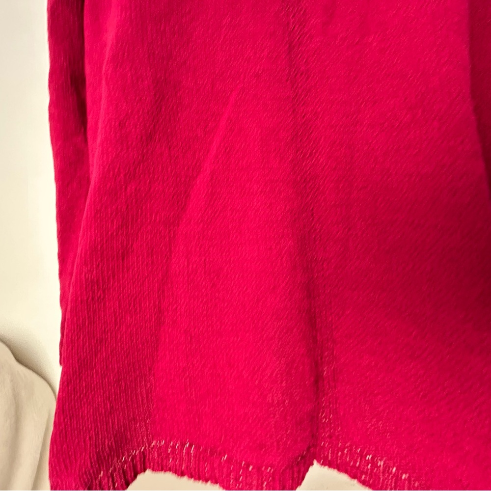 Philosophy Red Raspberry Knit V-Neck Sweater Large - Picture 13 of 14